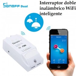 Interruptor doble inalámbrico WiFi inteligente, 16Amp Sonoff