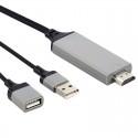 Cable HDMI Adaptador Compatible USB 2.0 IPhone Y Tipo C