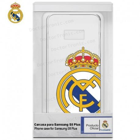 Carcasa IPhone 7 Plus / IPhone 8 Plus Licencia Fútbol Real Madrid Transparente Escudo