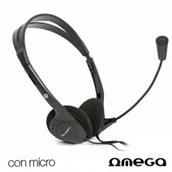 Auriculares Stereo Para PC Hi-Fi Omega Negro