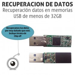 Recuperación datos en memorias USB de menos de 32GB