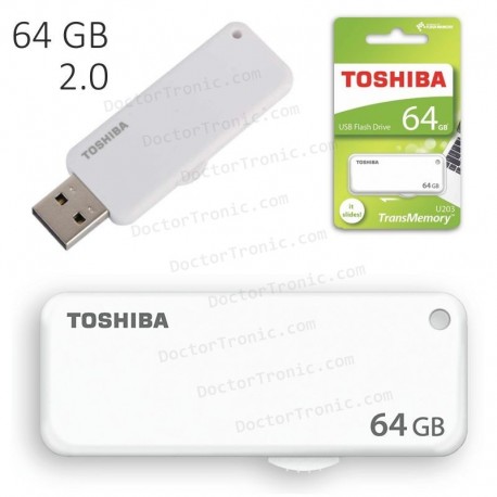 Pen Drive USB x64GB Toshiba - U203 USB 2.0 Capacity Blanco