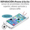 iPhone 5/5c/5s | Reparación cámara frontal / sensor de proximidad / microfono superior / altavoz auricular