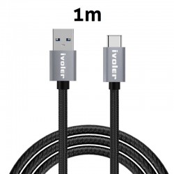 Cable USB 3.0 Tipo C 1M Compatible Universal de Nylon Trenzado Carga Rápida