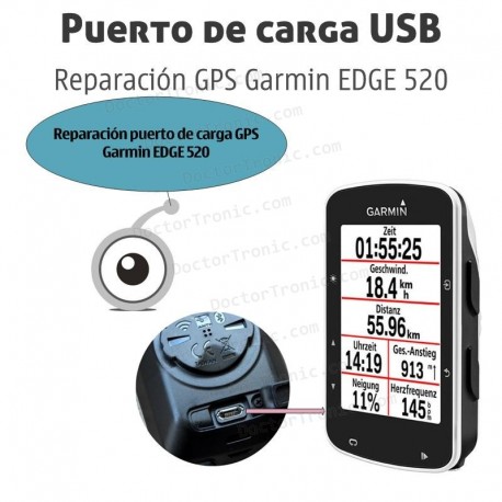 Reparación puerto de carga GPS Garmin EDGE 520