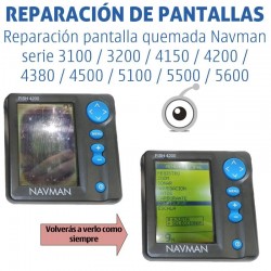 Reparación problemas de pantalla quemada Navman serie 3100 / 3200 / 4150 / 4200 / 4380 / 4500 / 5100 / 5500 / 5600