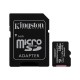 Tarjeta Memoria Micro SD + Adapt. x128GB Kingston