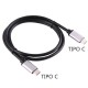 Cable USB Compatible Universal TIPO-C A TIPO-C (1 Metro) Metálico