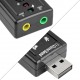 TARJETA DE SONIDO EXTERNA USB 2,0 3D Virtual 12Mbps externo 7,1