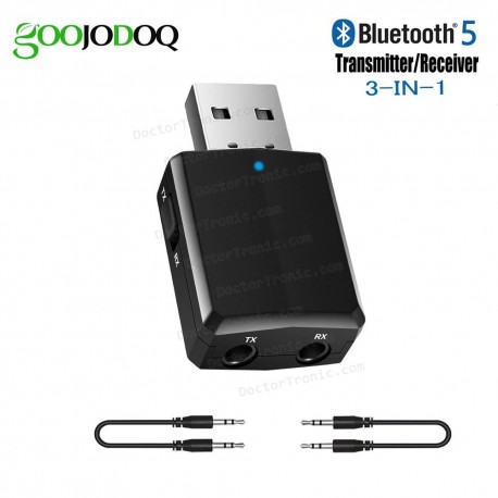 transmisor USB Bluetooth 5,0 adaptador de EDR 3 en 1 Dongle 3,5mm AUX para  los auriculares de la TV - Doctor Tronic