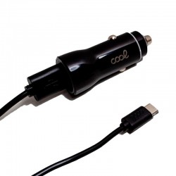 Cargador Coche Cable Tipo C (2 X Usb) COOL 2.4A Kit 2 En 1