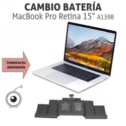 Cambio batería MacBook Pro Retina 15" A1398 Año 2015