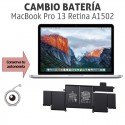 MacBook Pro 13 Retina A1502 | Cambio batería