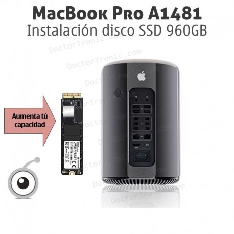 Instalación disco SSD 960GB MacBook Pro A1481