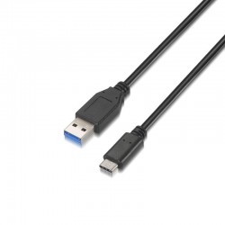 Cable USB 3.1 Tipo-C Macho - USB Macho/ 1m/ Negro