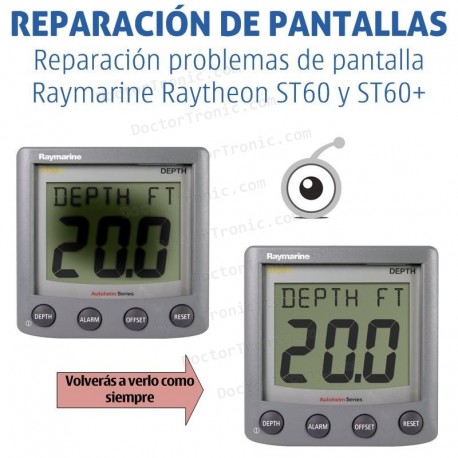 Reparación problemas de imagen Raymarine Raytheon ST60 y ST60+