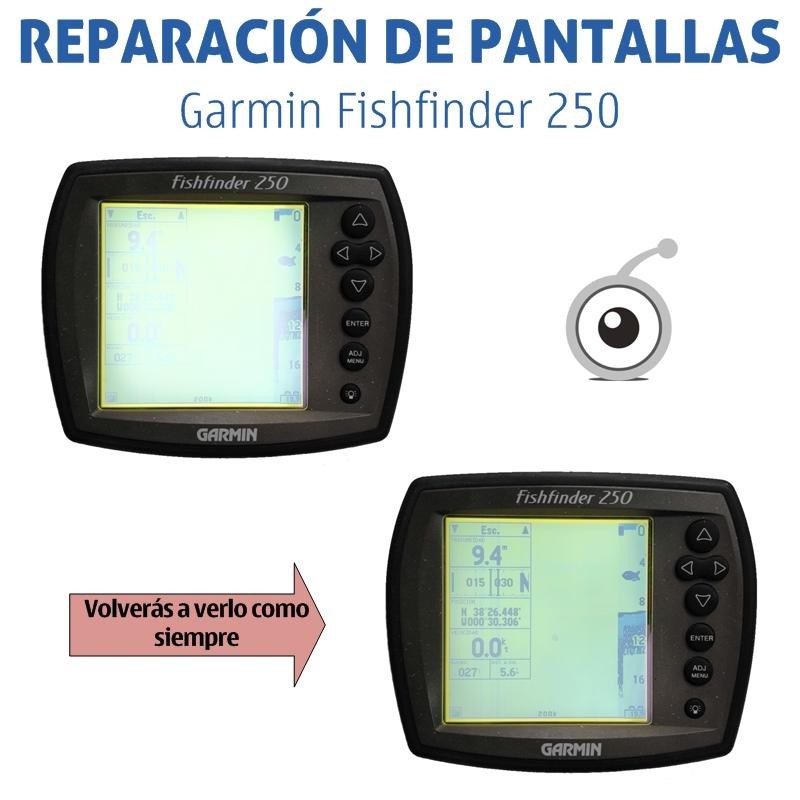 Reparación pantalla Garmin Fishfinder 250 Murcia