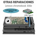 Lenovo chromebook 300e reparación de conector de alimentación USB-C