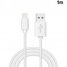 Cable USB Compatible COOL Lightning para iPhone / iPad (1.2 metros) Blanco