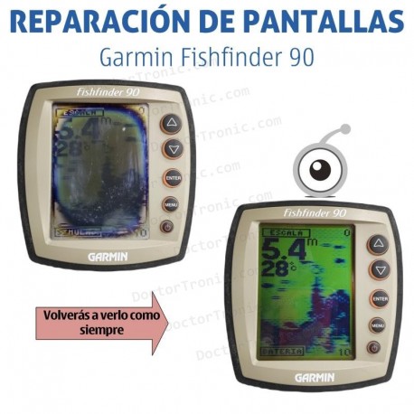 Reparación pantalla Garmin Fishfinder 90