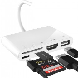adaptador Lightning a HDMI y lector de tarjetas
