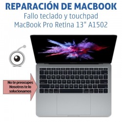 MacBook A1502 | Fallo teclado y touchpad o panel táctil