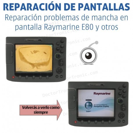 Raymarine E80 | Reparación problemas de pantalla quemada