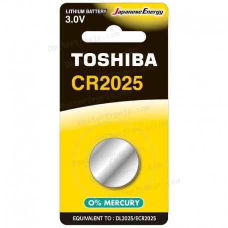 Pila de Botón Toshiba CR2025/ 3V