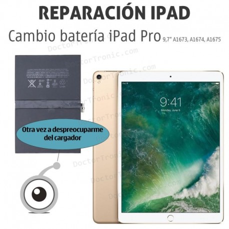 iPad Pro 9,7" A1673, A1674, A1675 | Reparación cambio batería