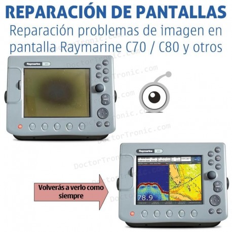 Raymarine C80 / C70 | Reparación problemas de retroiluminacion
