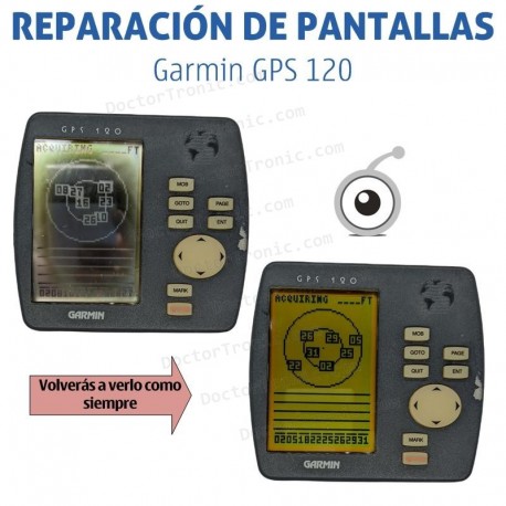 Garmin GPS MAP 120 | Reparación mancha en pantalla