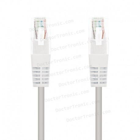 Cable de Red RJ45 UTP Nanocable 10.20.0401-W Cat.6/ 1m/ Blanco (1m)