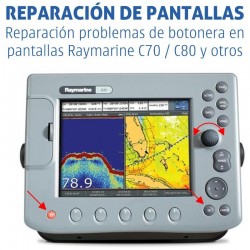 Raymarine C80 / C70 | Reparación problemas de botonera