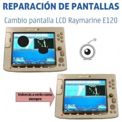 Raymarine E120 | Cambio de panel LCD