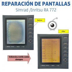Simrad /Inritsu RA 772 | Reparación mancha pantalla