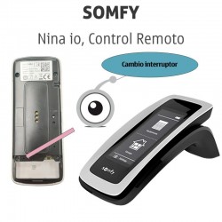 SOMFY Nina io, Control Remoto | Cambio interruptor ON-OFF