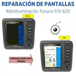 Furuno FCV-620 | Reparación problemas de retroiluminación