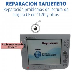 Raymarine C120 | Reparación problemas de lectura de tarjeta CF