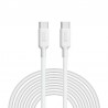 Cable USB Compatible COOL Universal TIPO-C a TIPO-C (3 metros) Blanco 3 Amp