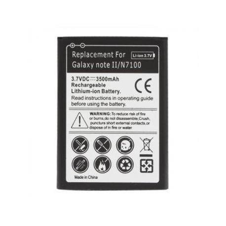 Power batería para Samsung Galaxy Note 2 n7100-6500 mah Li-Ion Tapa batería negro 