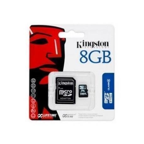 Tarjeta Memoria Micro SD + Adapt. 8GB Kingston