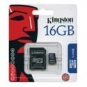 Tarjeta Memoria Micro SD + Adapt. x16GB Kingston