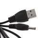 Cable USB a DC de 3,5 mm Adaptador de corriente 2,0 - Negro (5 unidades / 65cm)