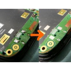 Reparación puerto de carga minicro-USB de Smartphone sin tornillos