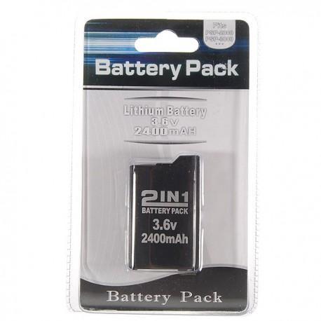 Batería recargable para PSP 3000/2000 de 3,6V y 2400mAh