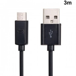 Cable USB Compatible Universal (micro-usb) 3 metros