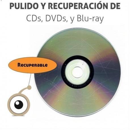 Recuperación por pulido de CDs, DVDs y Blu-Ray 