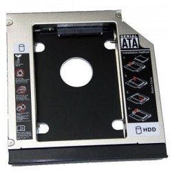 Adaptador caddy de DVD a HDD 2.5" SATA 12,7mm para HP 6535P y otros