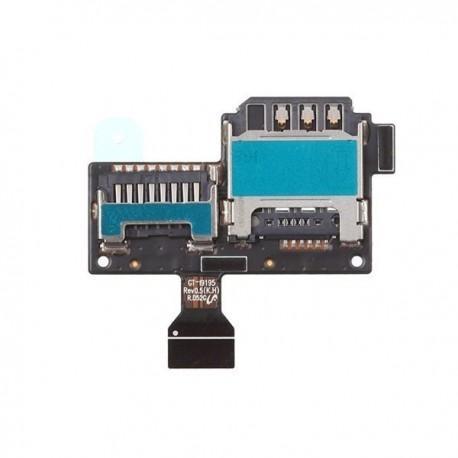 Lector de tarjeta SIM y microSD para Samsung i9195 Galaxy S IV mini Galaxy S4