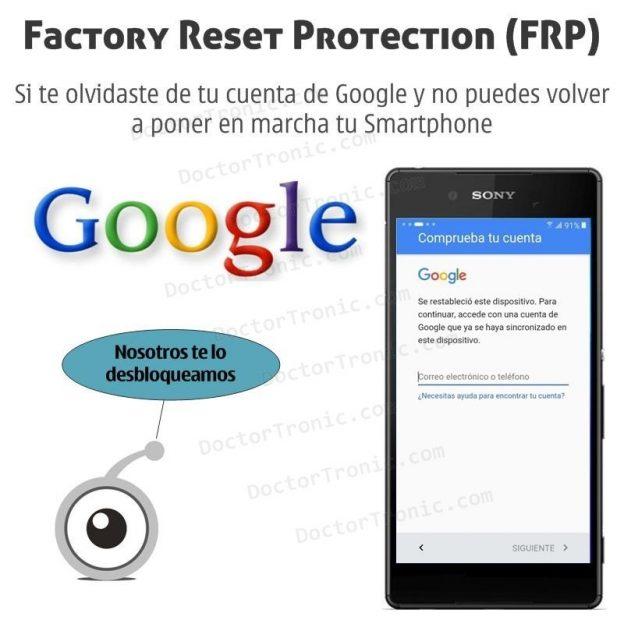DoctorTronic desbloquea la protección de dispositivos con cuentas Google (FRP)